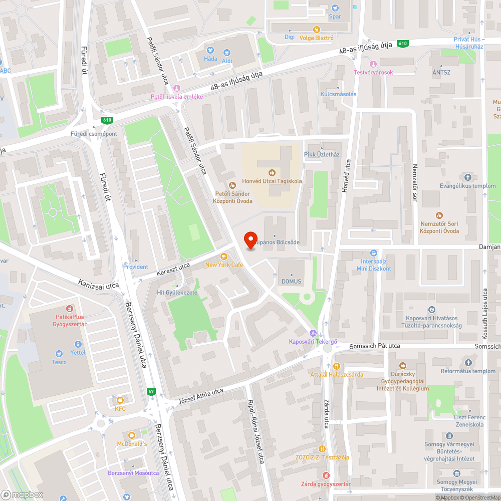 Kiszáradt, veszélyes fa bejelentés helye