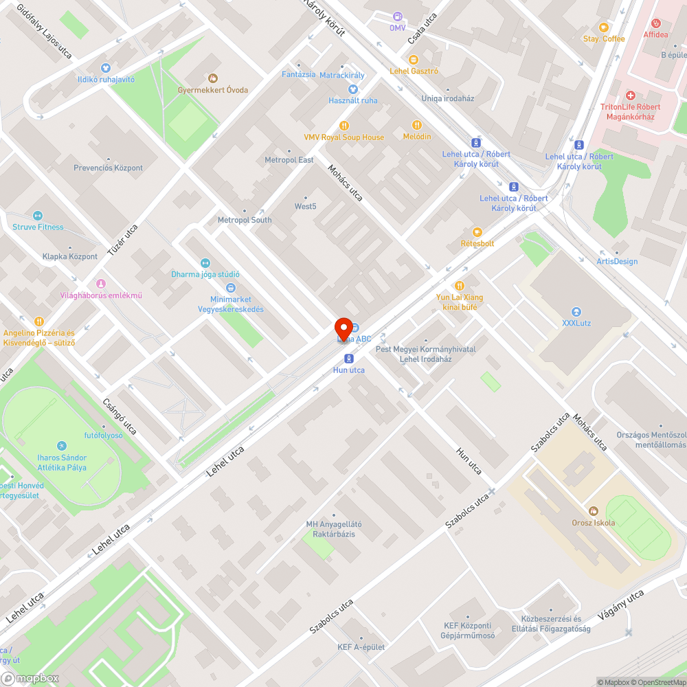 balesetveszélyes keskeny járdasziget bejelentés helye