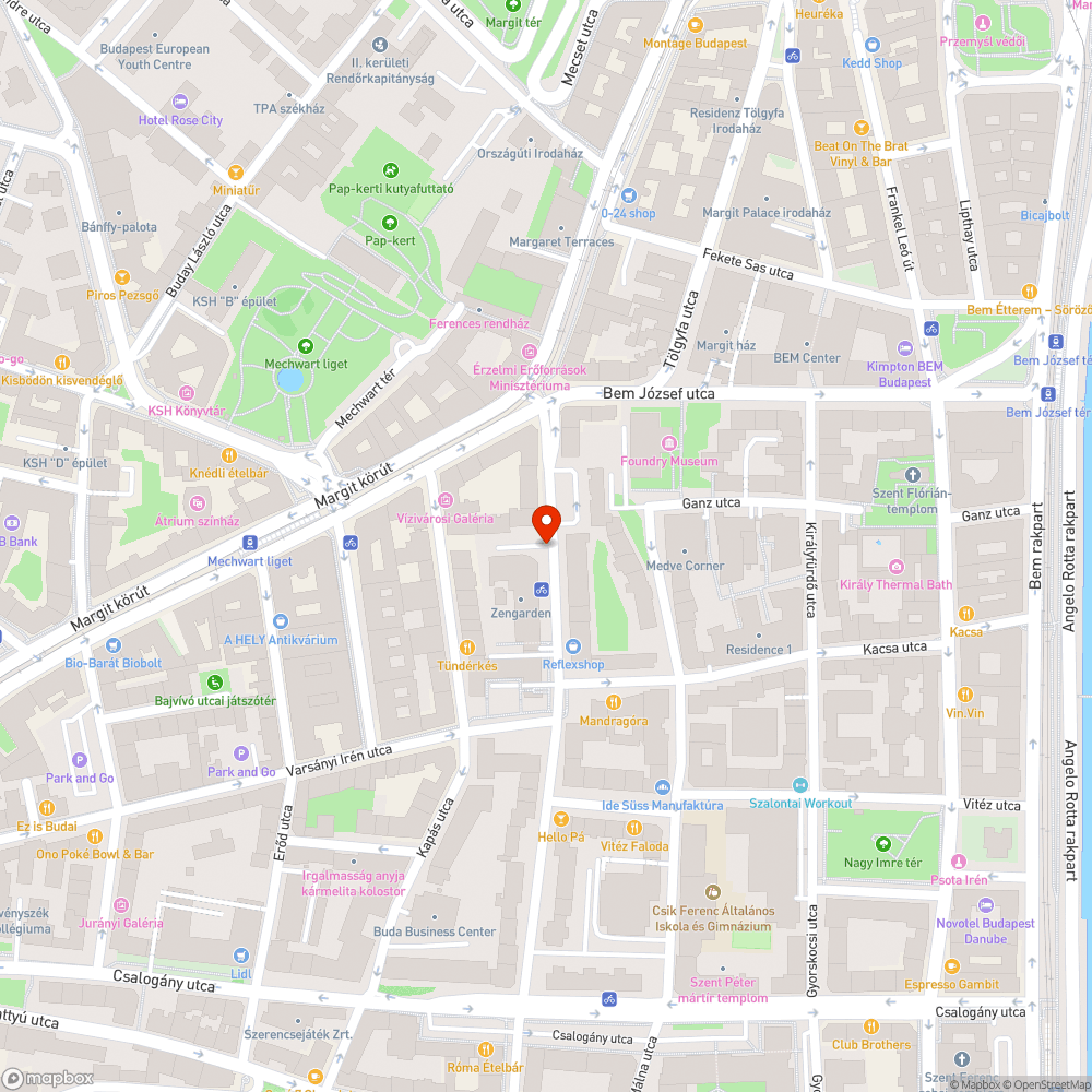 Kerékpártámaszok a Horvát utcai Spar elé bejelentés helye