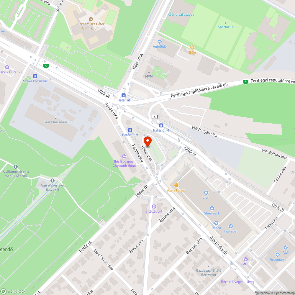 Villamos megálló melletti kábel rengeteg bejelentés helye