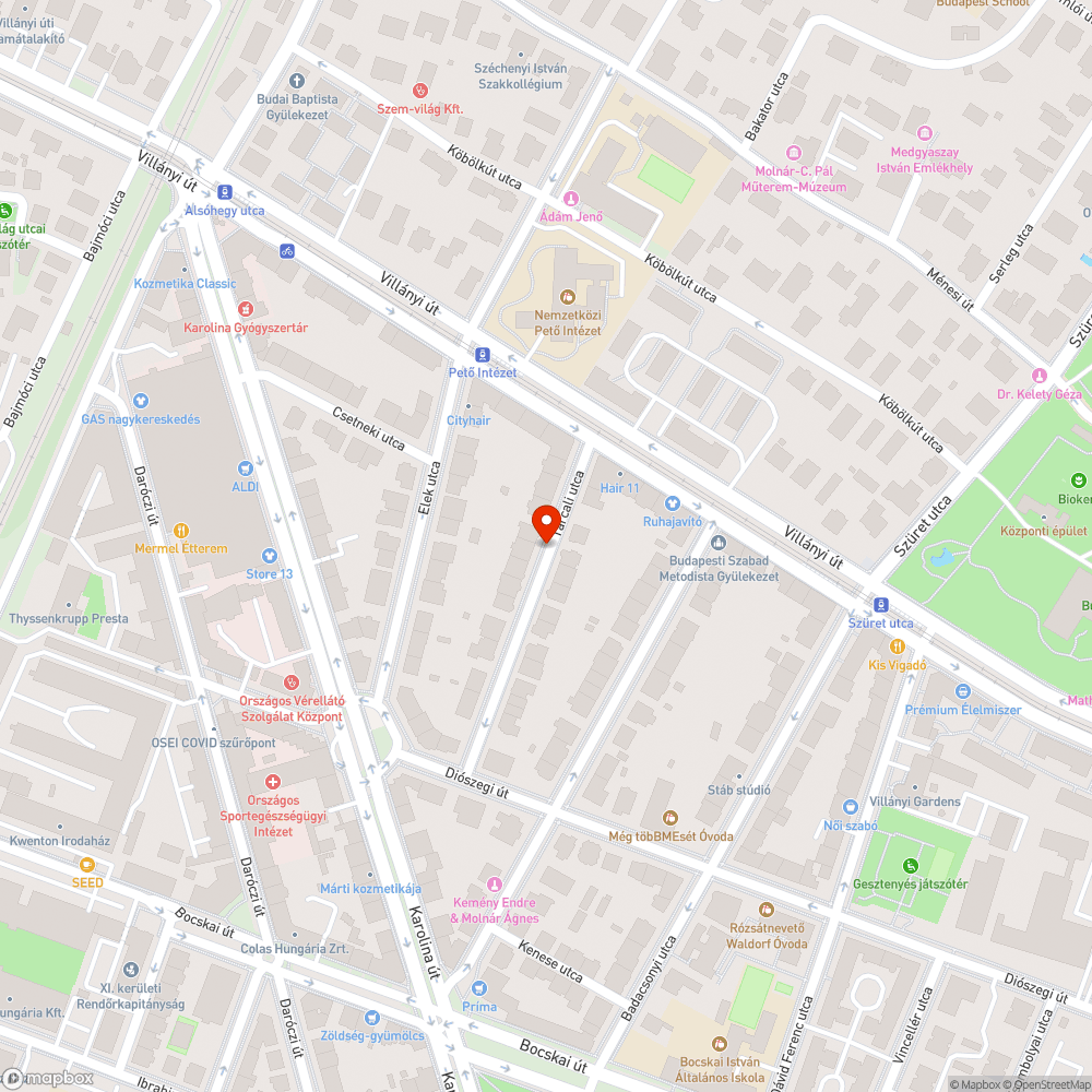 Kiégett lámpa bejelentés helye