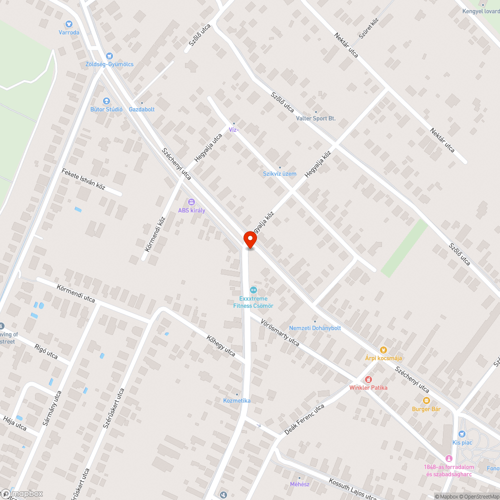 Kitört üveg bejelentés helye