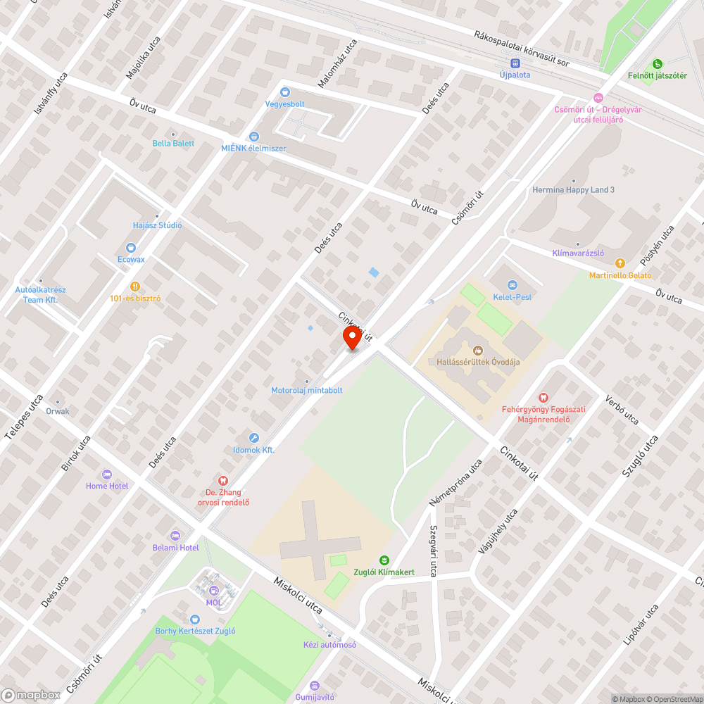 Hiányzó fa bejelentés helye