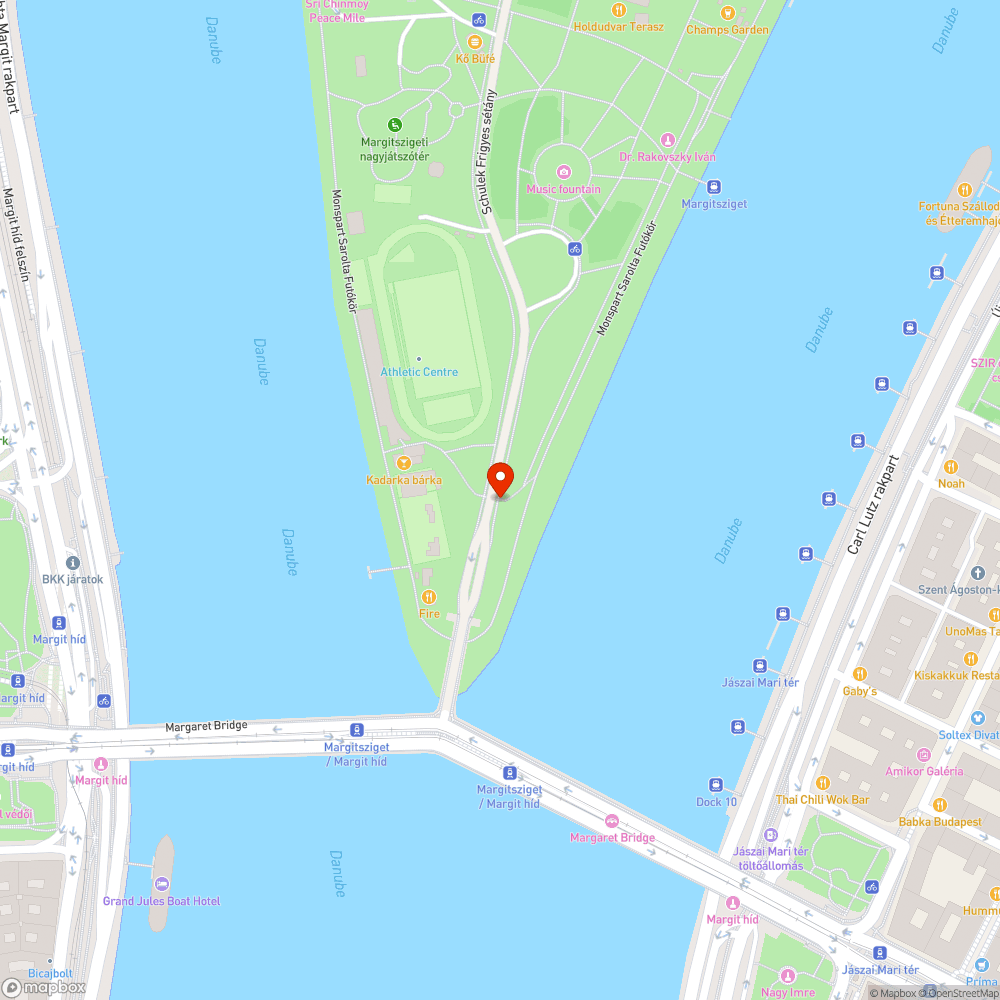 Graffiti a Margitszigeten bejelentés helye