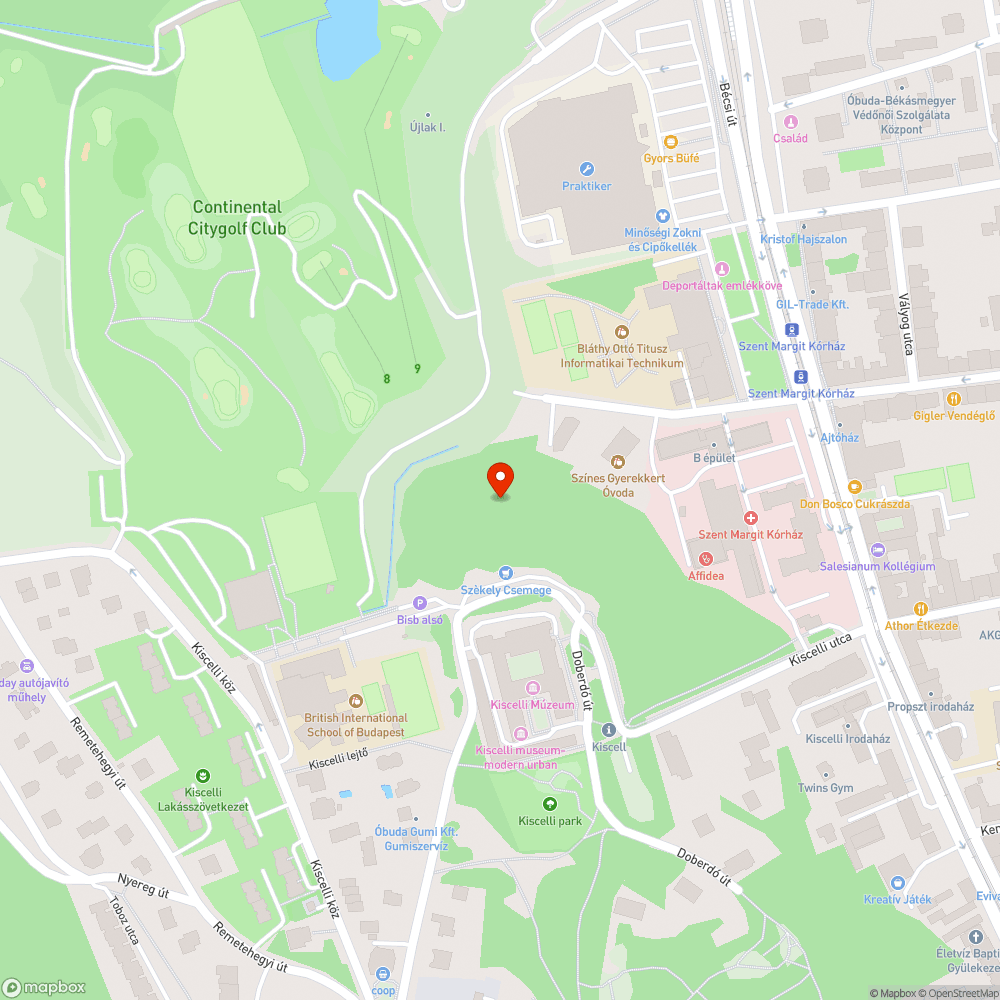 Kiscelli Parkerdő bejelentés helye