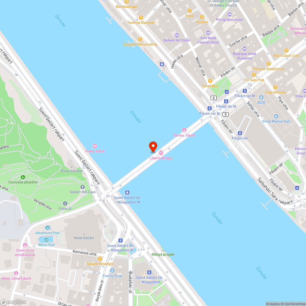 Szabadság híd bejelentés helye