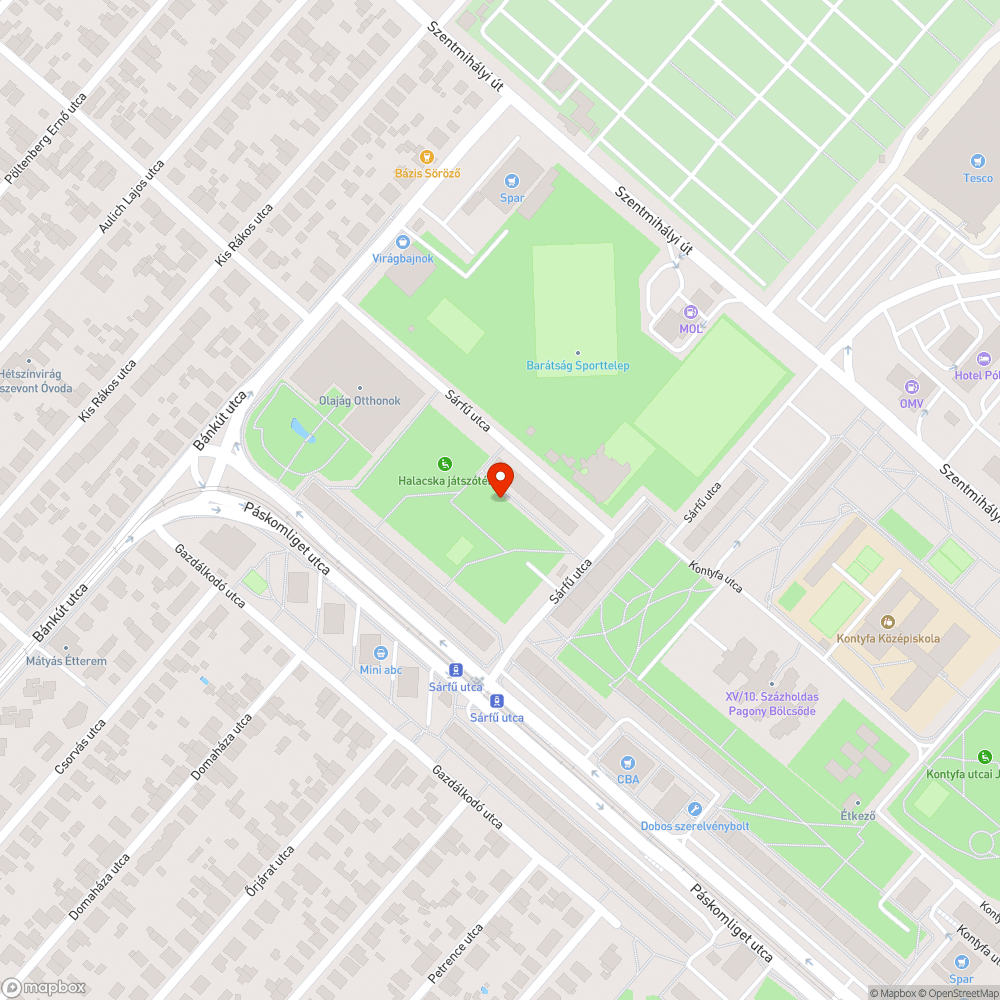 Futópálya bejelentés helye