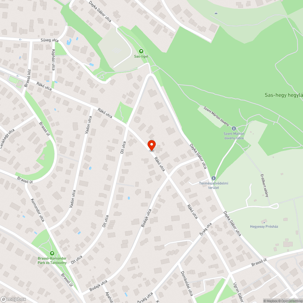 Járdán parkoló autók a Rákó utcában bejelentés helye