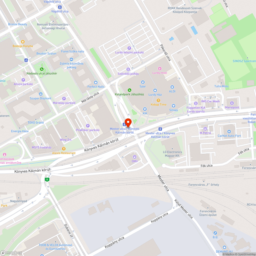 Balesetveszéles útburkolat a kerékpáros átvezetésen bejelentés helye