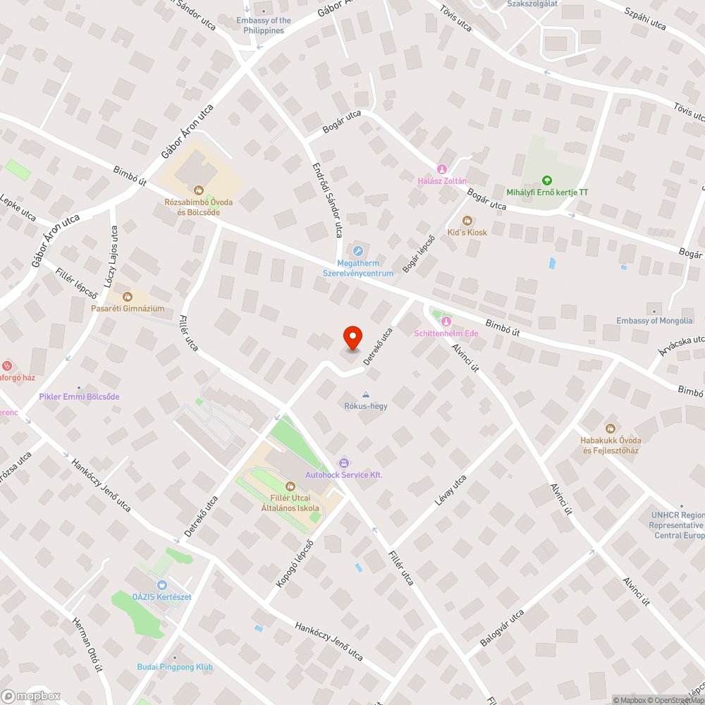 Elhagyott autó bejelentés helye