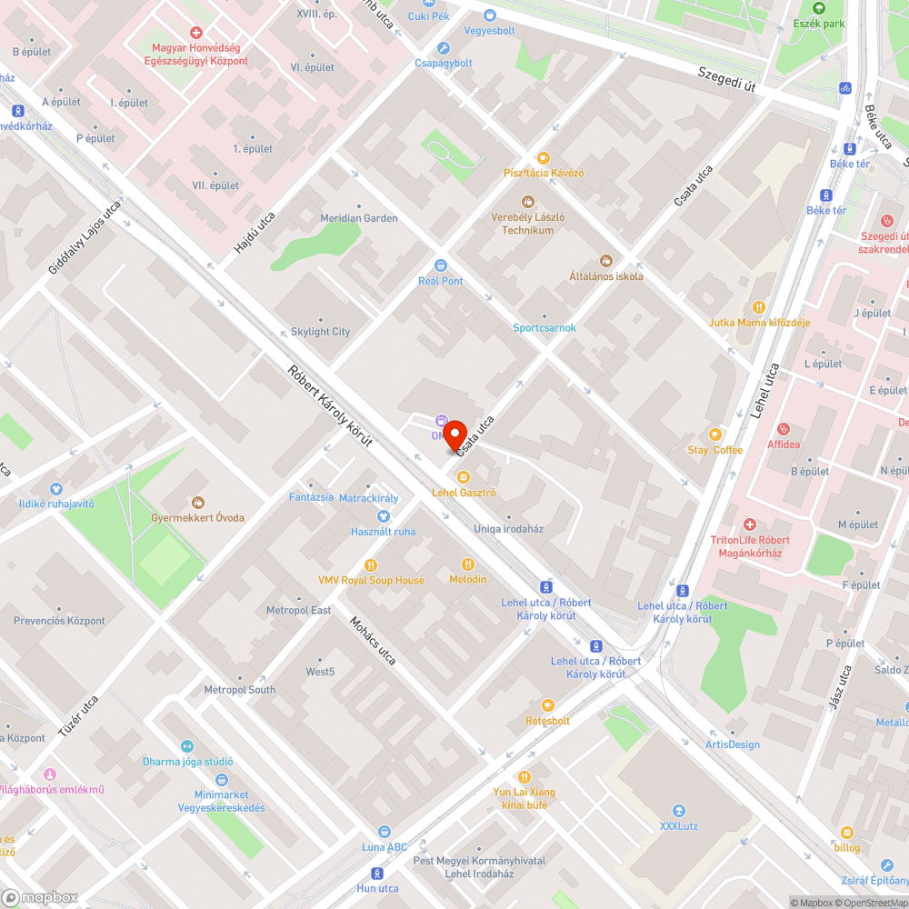 Hiányzó zöldfelület bejelentés helye