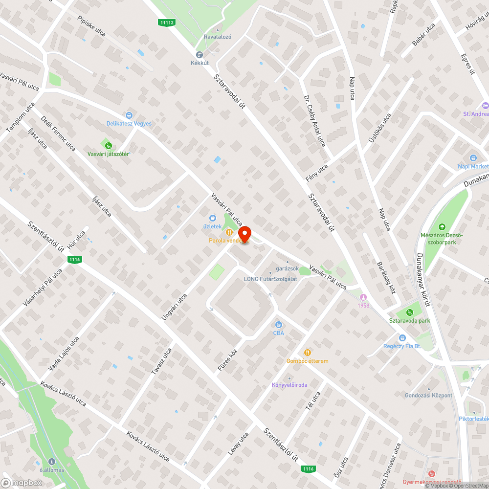 Elhagyott autó bejelentés helye