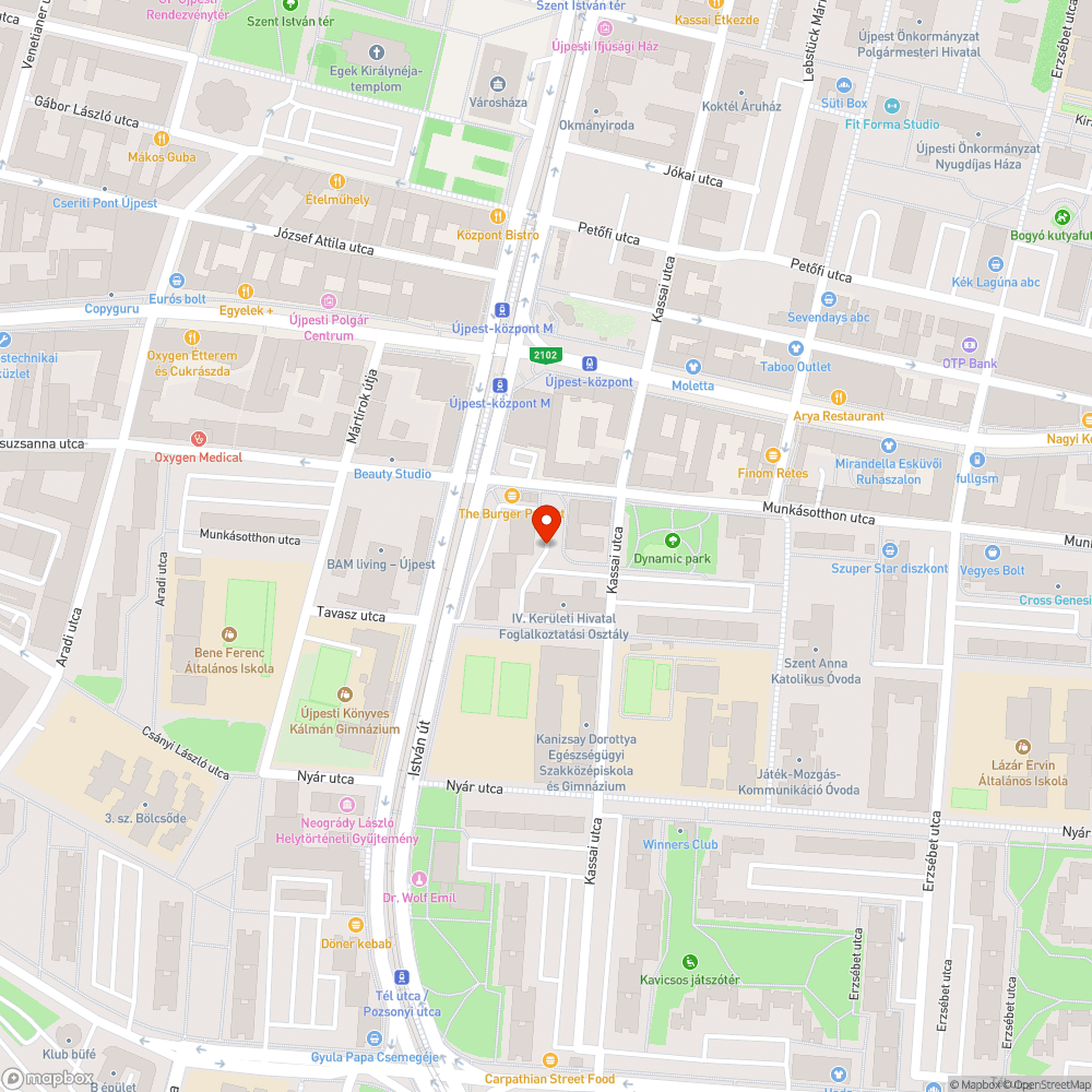 Kátyú a csatorna mellett bejelentés helye