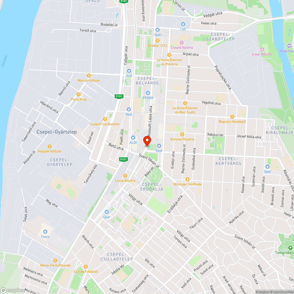 Megsüllyedt aszfalt a buszmegállónál bejelentés helye