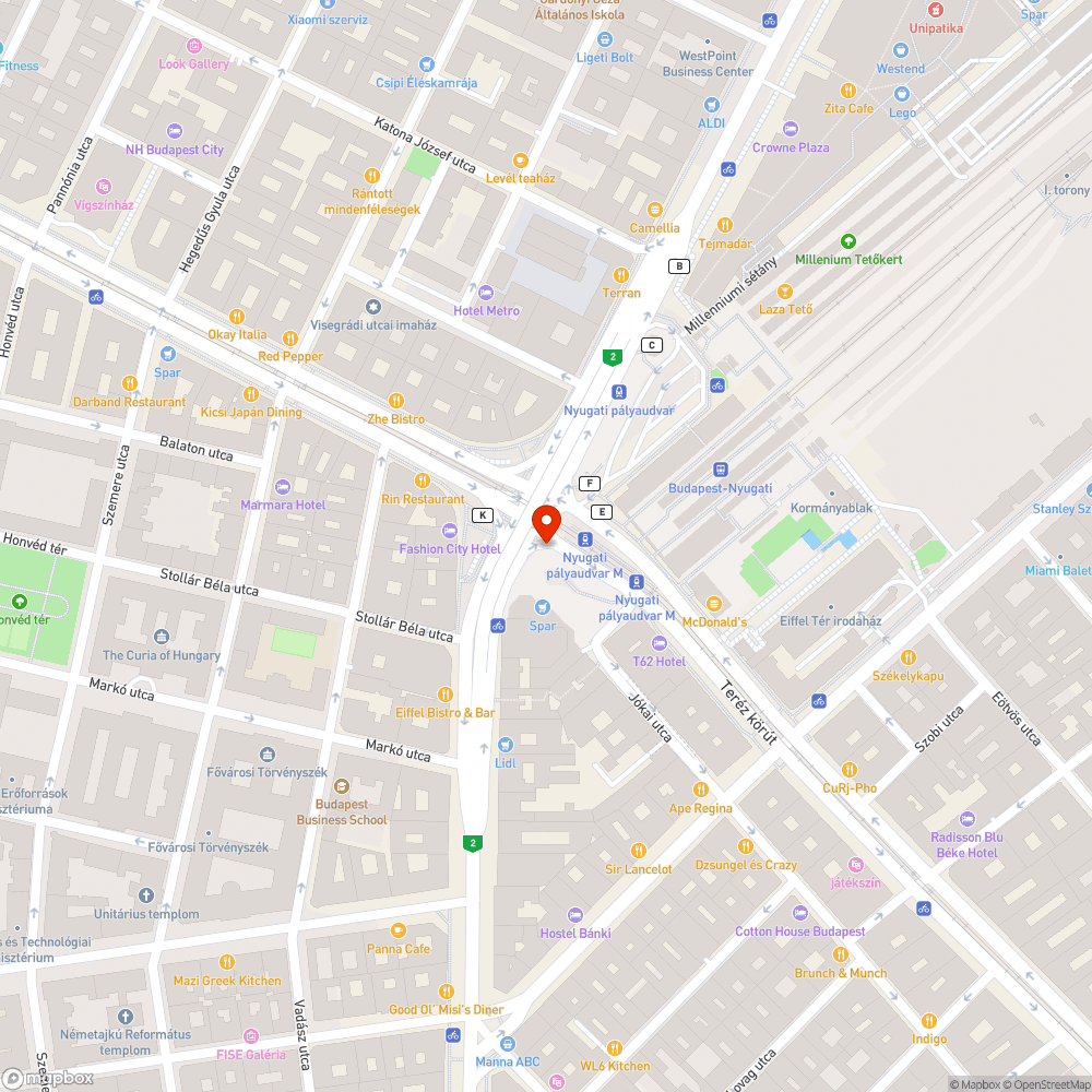 kerékpárparkolóhoz láncolt kuka bejelentés helye