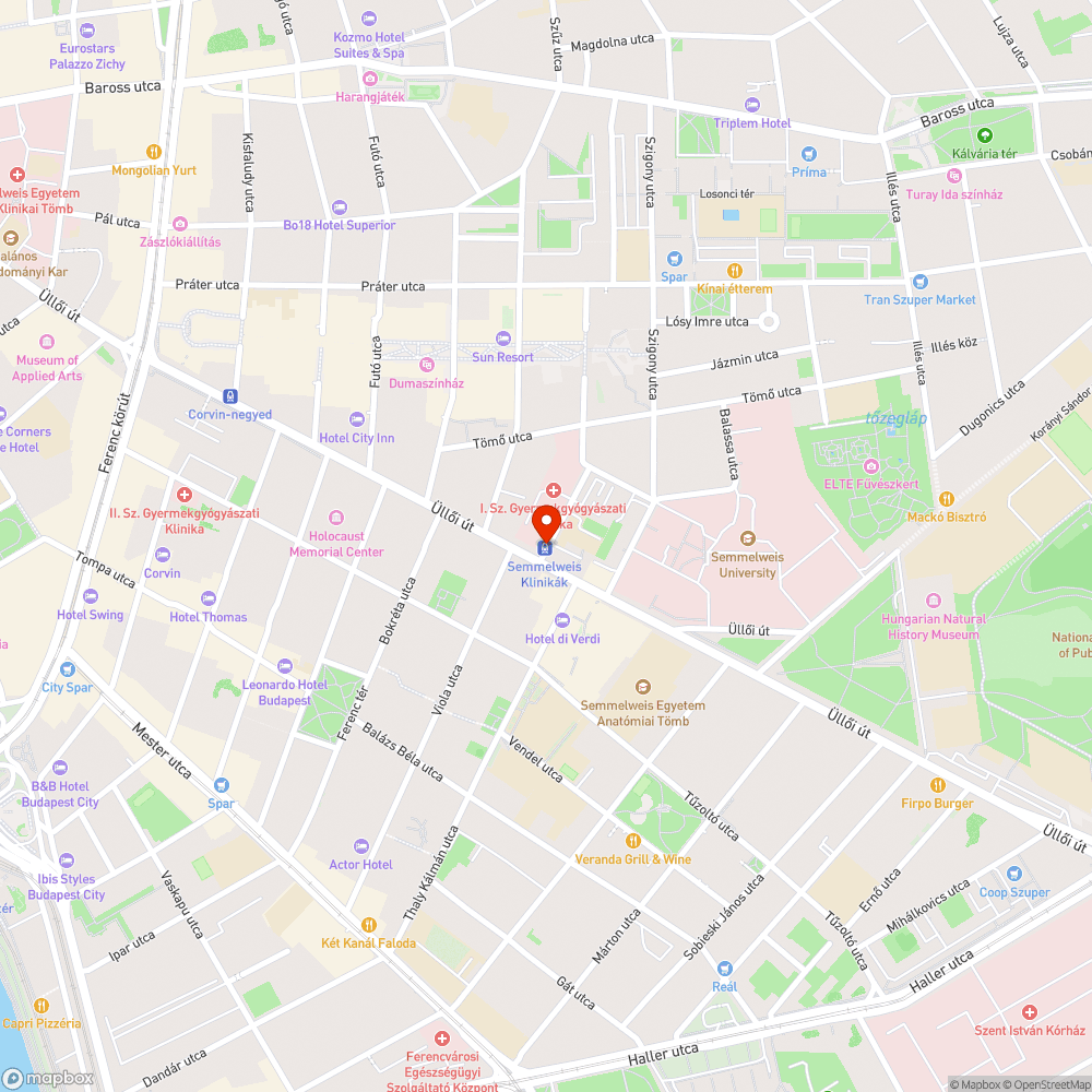 Hiányzó kuka @ Klinikák bejelentés helye