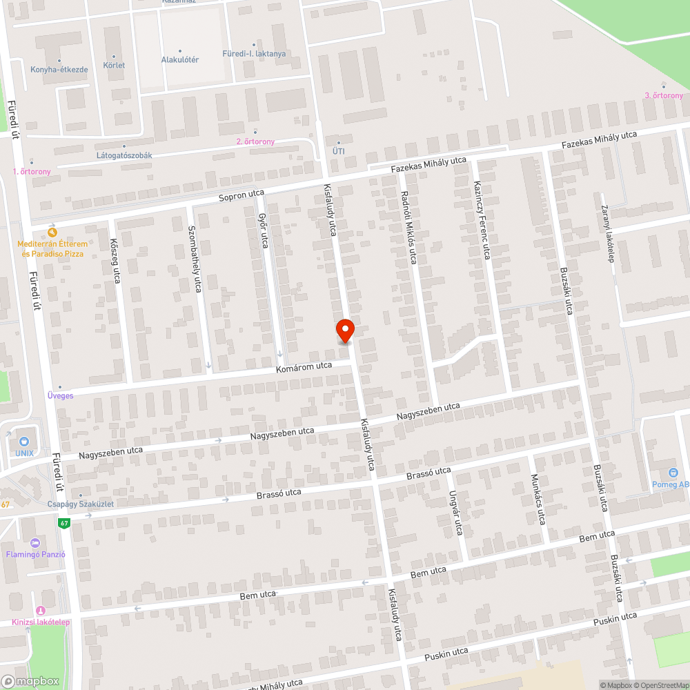 Balesetveszélyt jelentő sövény a 12 es busz útvonalán bejelentés helye