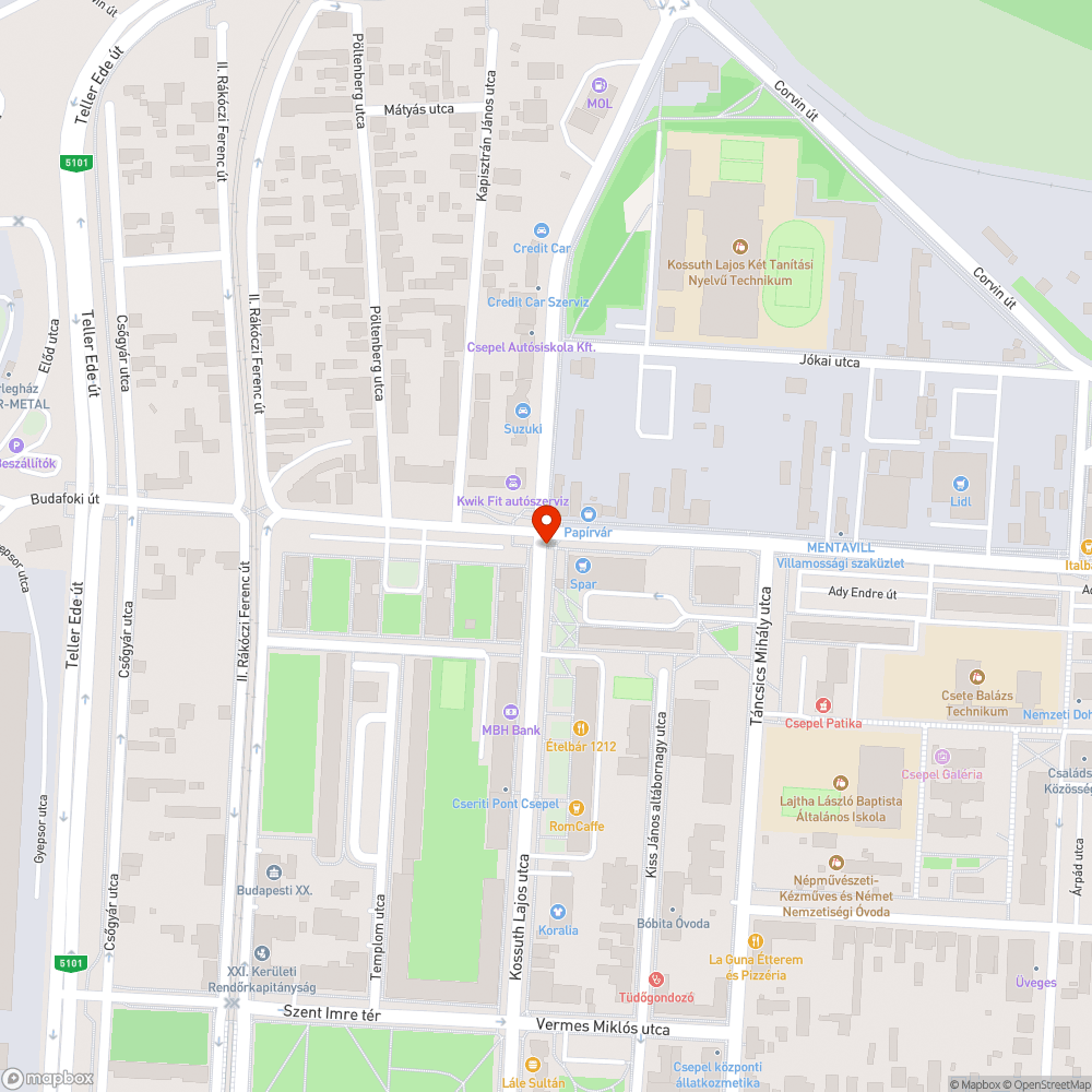 Süllyedő aknadfedő bejelentés helye