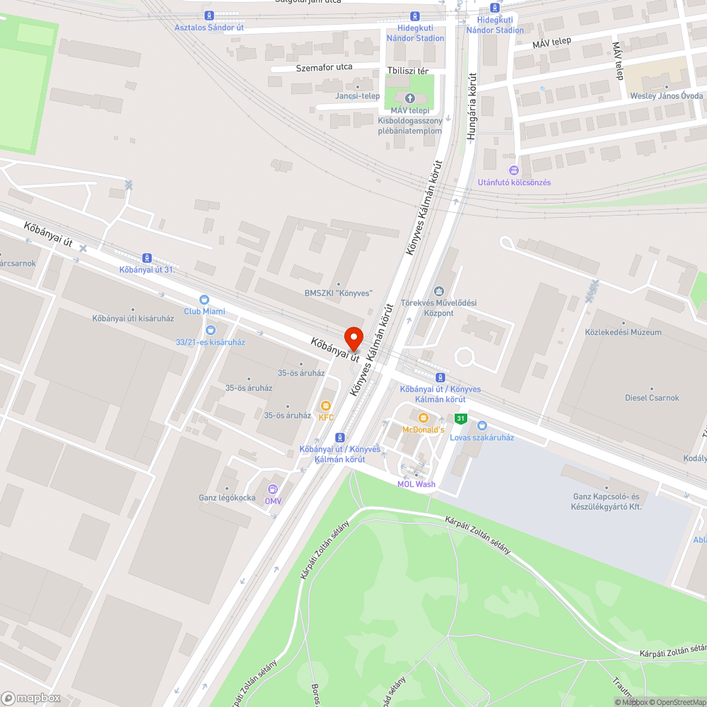 Eltörött korlát bejelentés helye