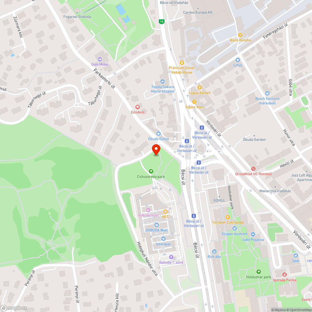 Szétesett kövezet bejelentés helye