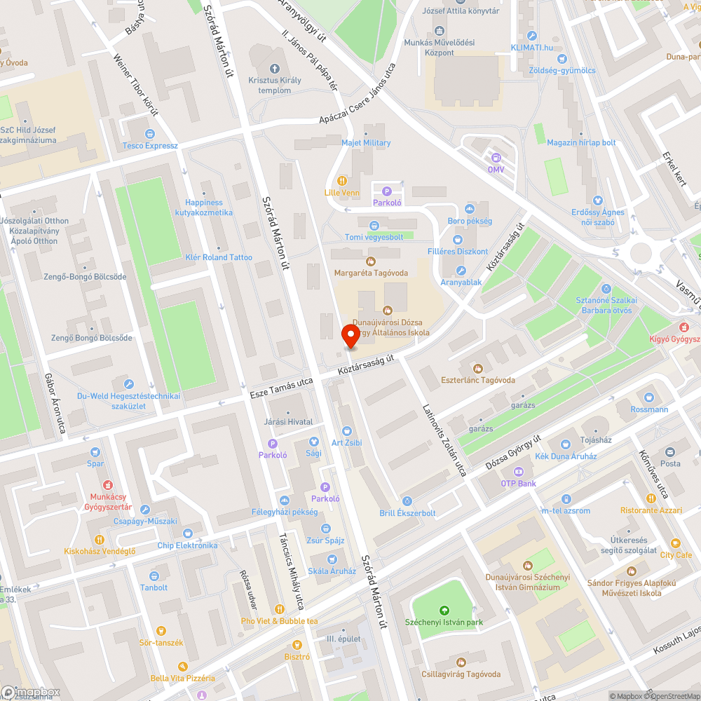 zöldterületi parkolás bejelentés helye