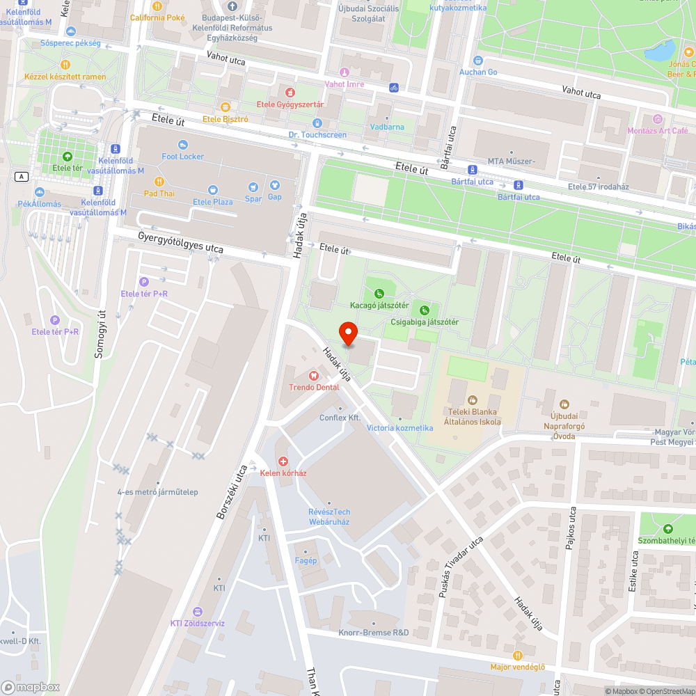 Két hiányzó fa bejelentés helye