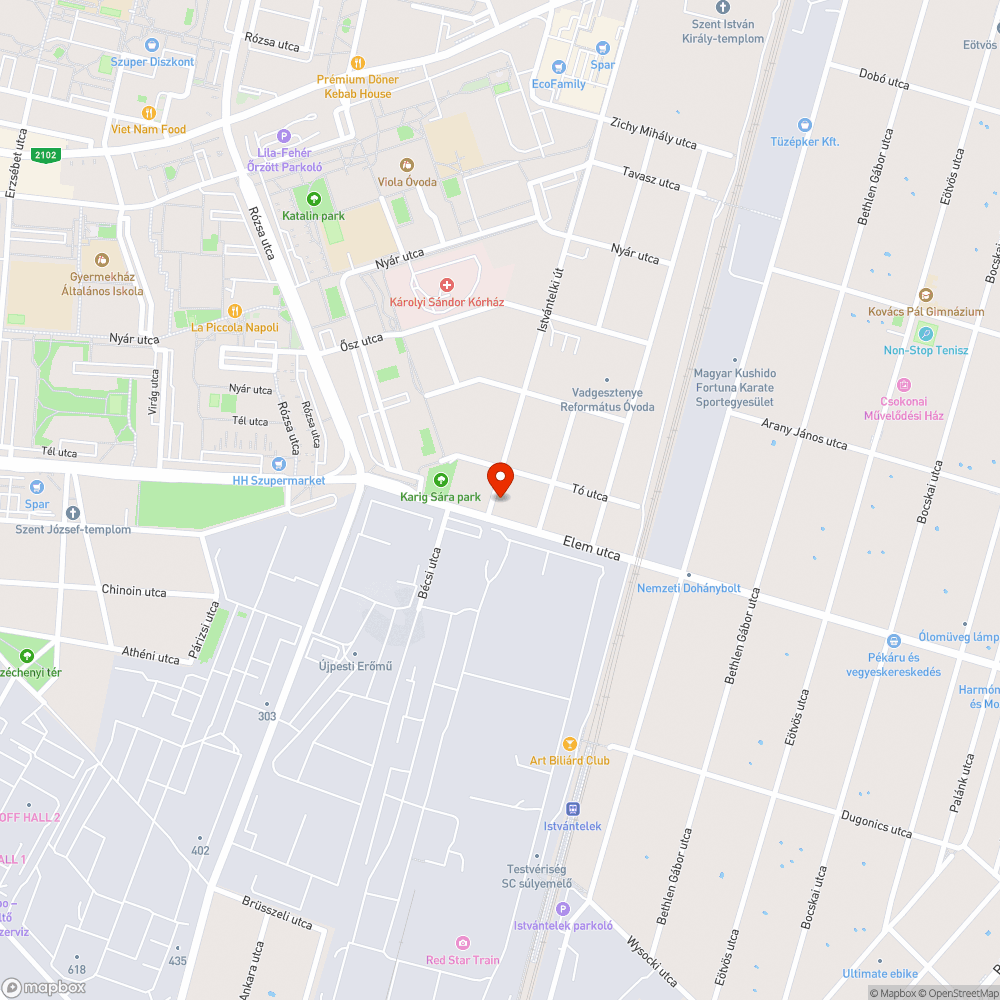 Járdát elfoglaló roncs bejelentés helye