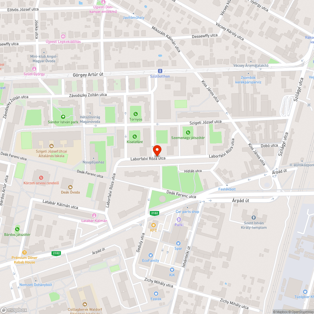 Elhagyott autók Újpesten bejelentés helye