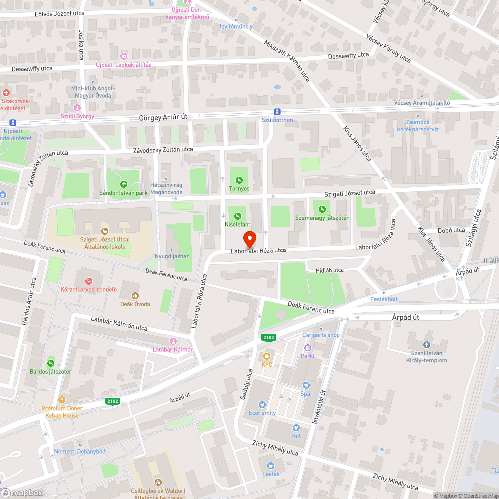 Elhagyott autók bejelentés helye