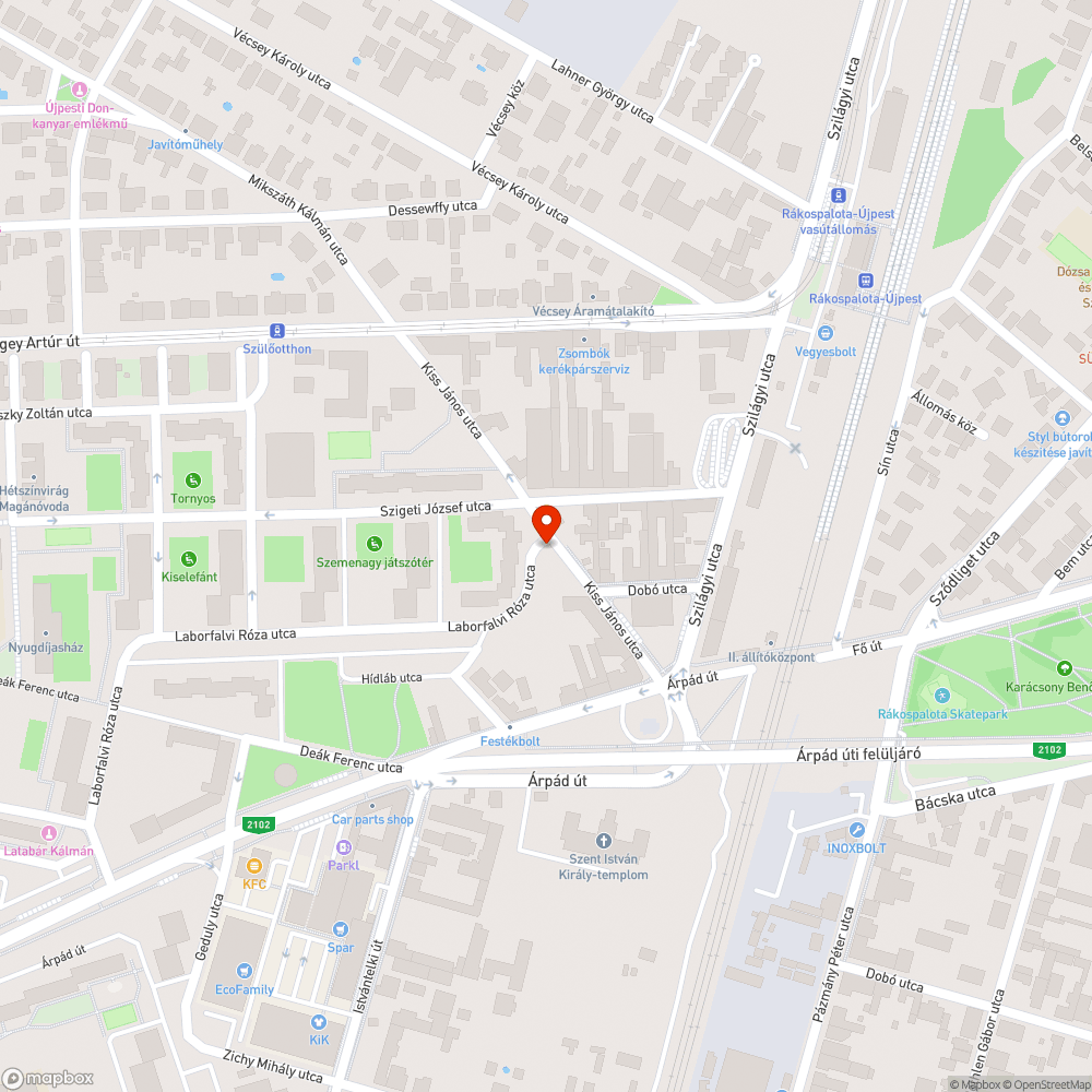 Elhagyott autók bejelentés helye