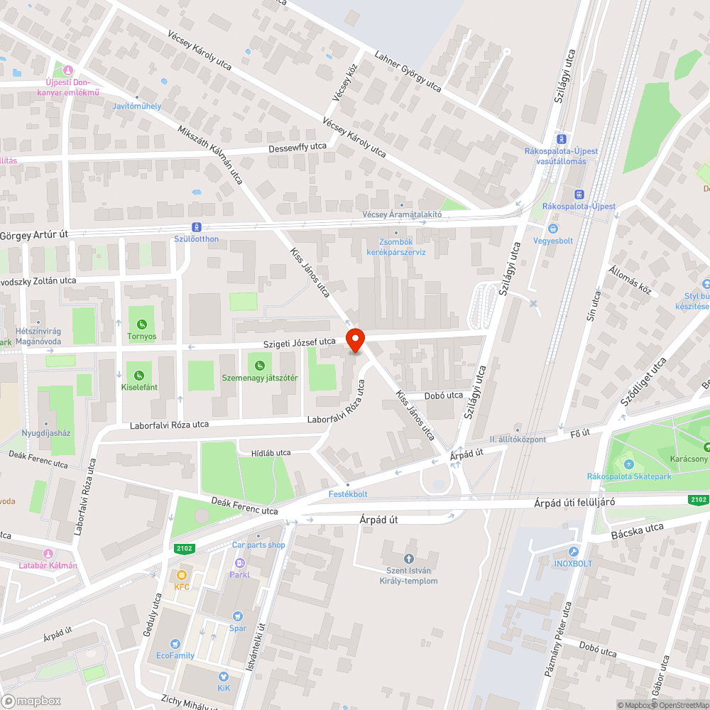 Elhagyott Jaguar bejelentés helye