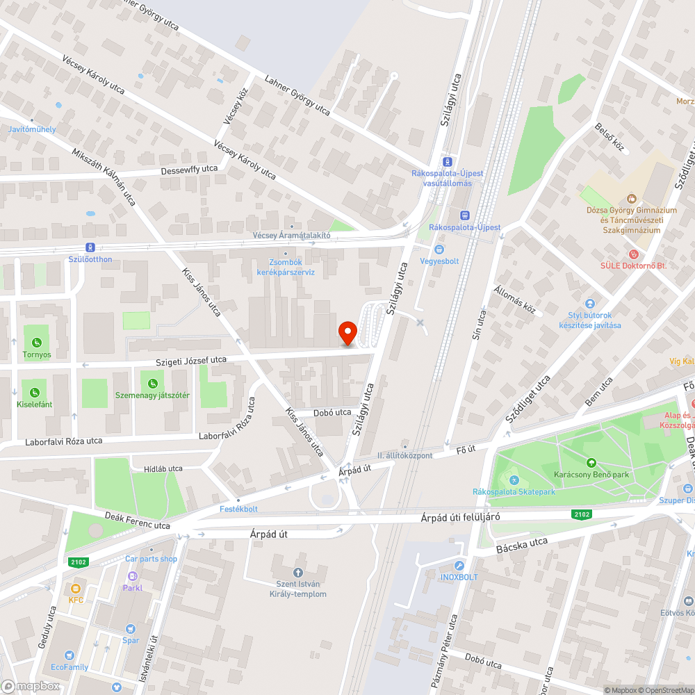 Elhagyott Opel bejelentés helye