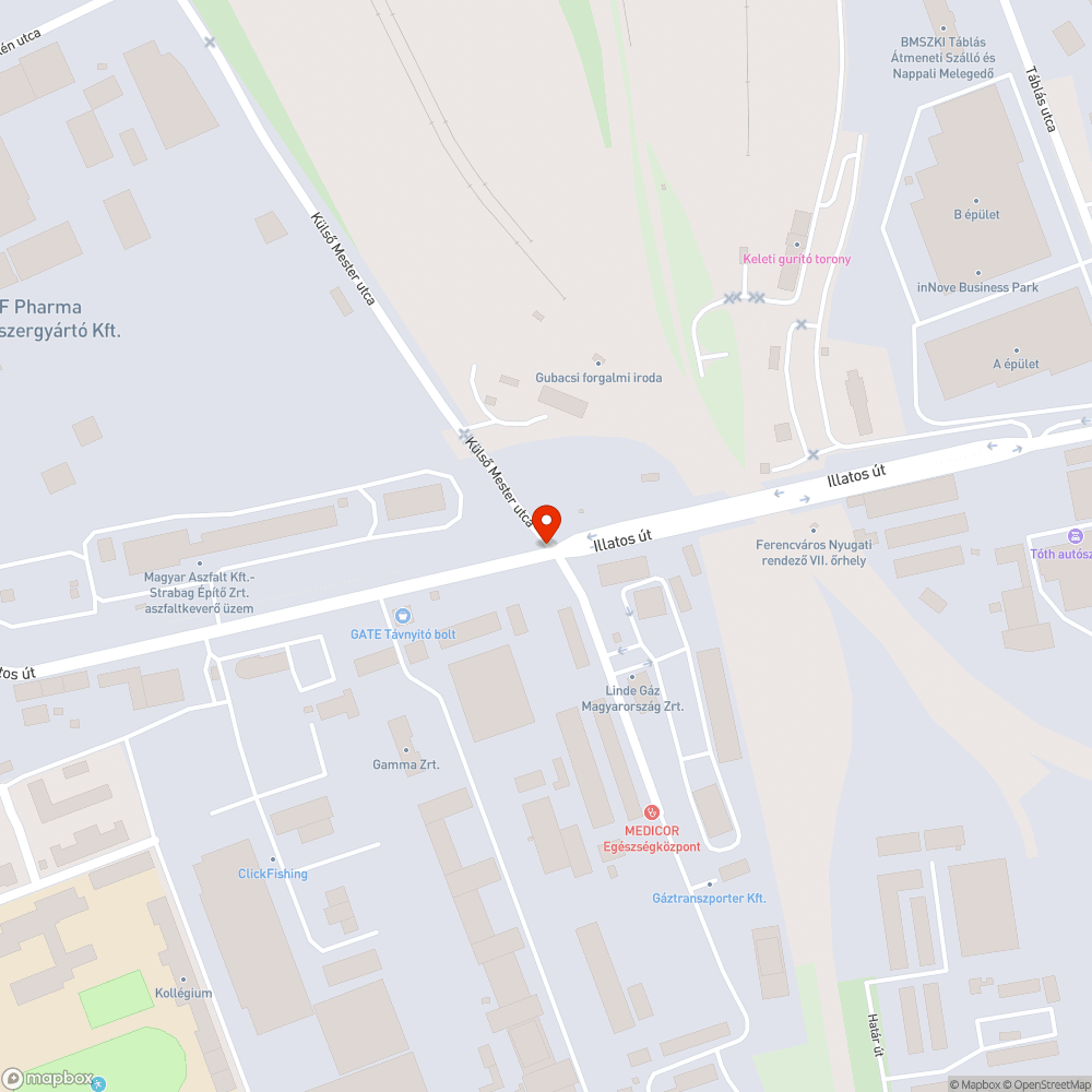 Illatos út bejelentés helye