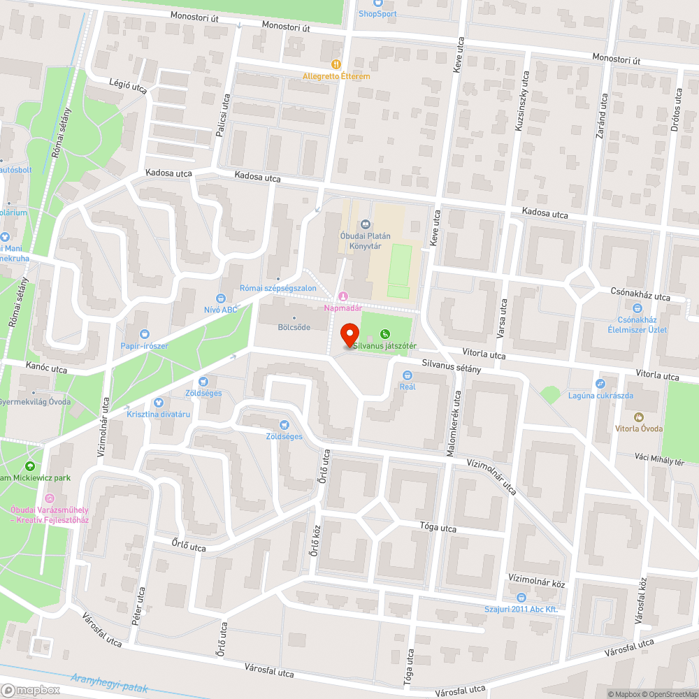 Megrongált szemetes bejelentés helye