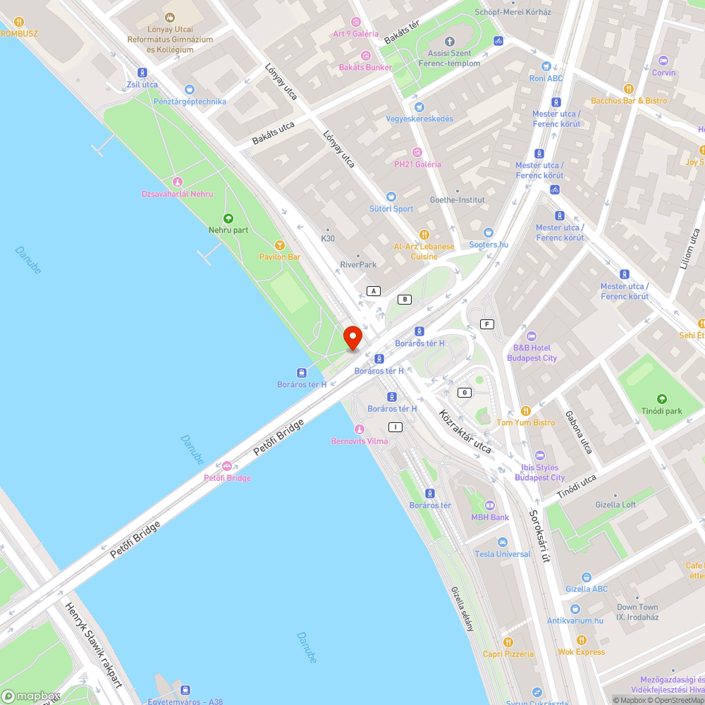 Elporladó hídkorlát - Petőfi híd - Boráros tér bejelentés helye