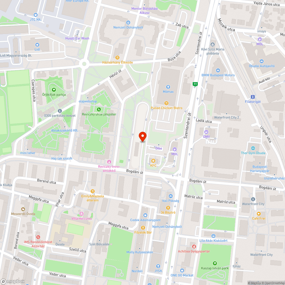 109-es vonal bejelentés helye