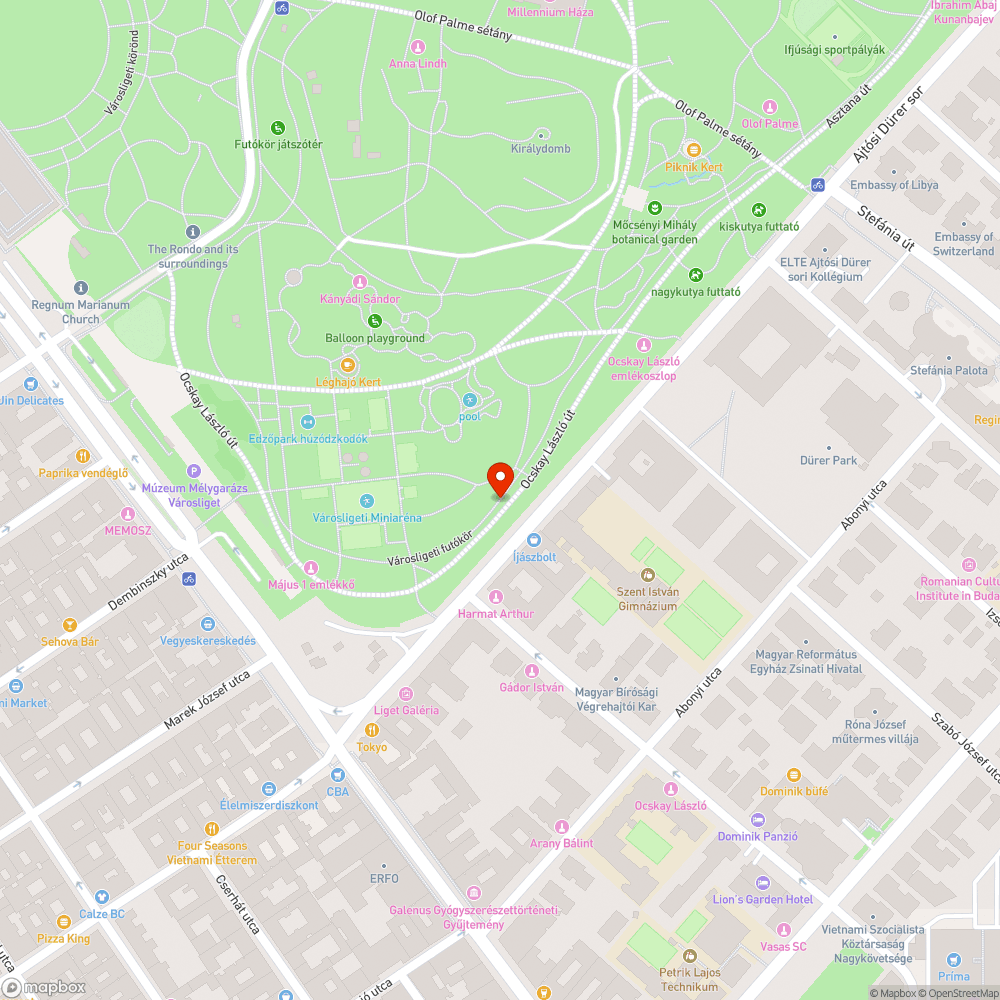 Veszélyes akadályok az új városligeti úton bejelentés helye