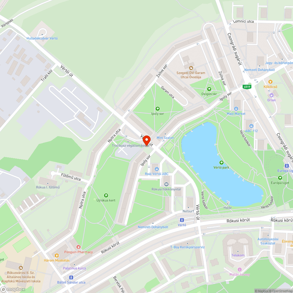 Megrongált telefonfülke bejelentés helye