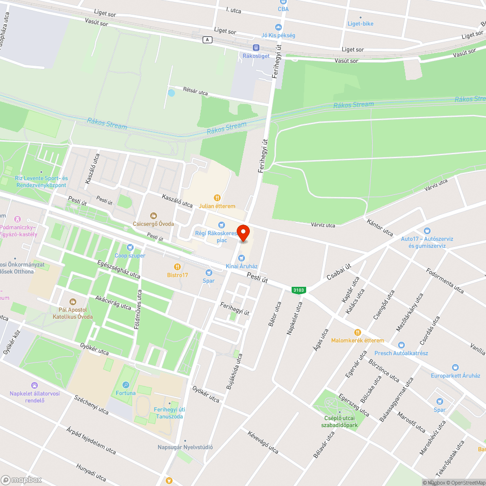 Hiányzó fa bejelentés helye