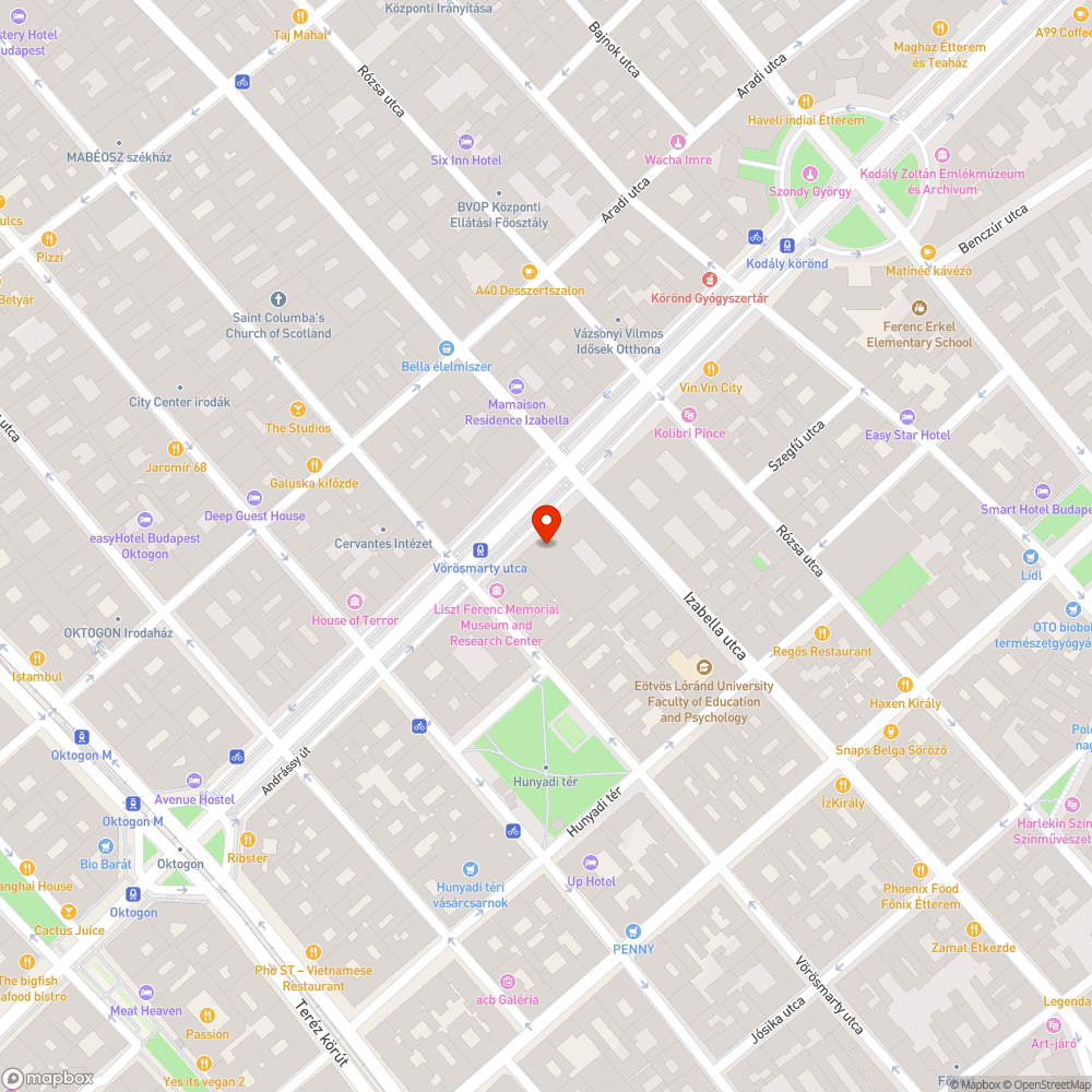 Megrongált biciklitároló bejelentés helye