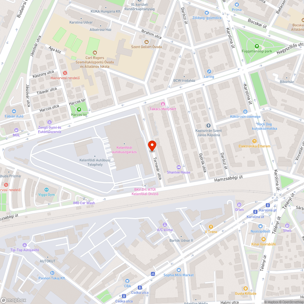 Elhagyott autók bejelentés helye