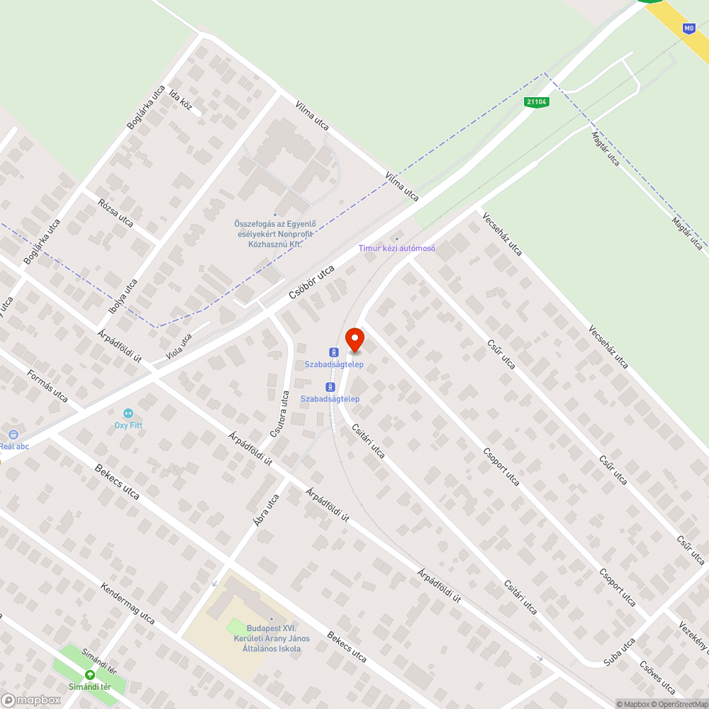 H9 Szabadságtelep hévmegálló akadálymentesítése bejelentés helye