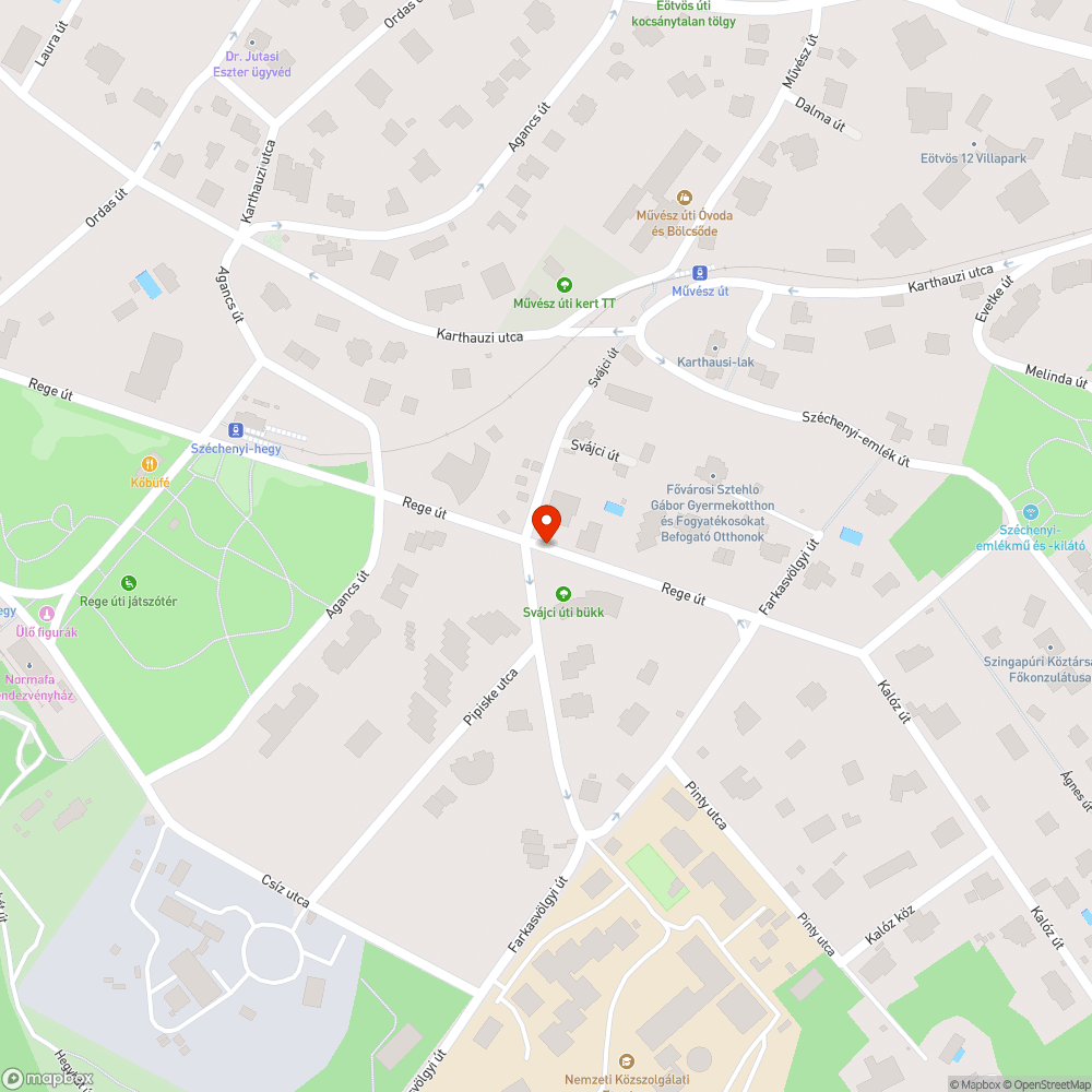 balesetveszélyes kátyú a Rege úton bejelentés helye