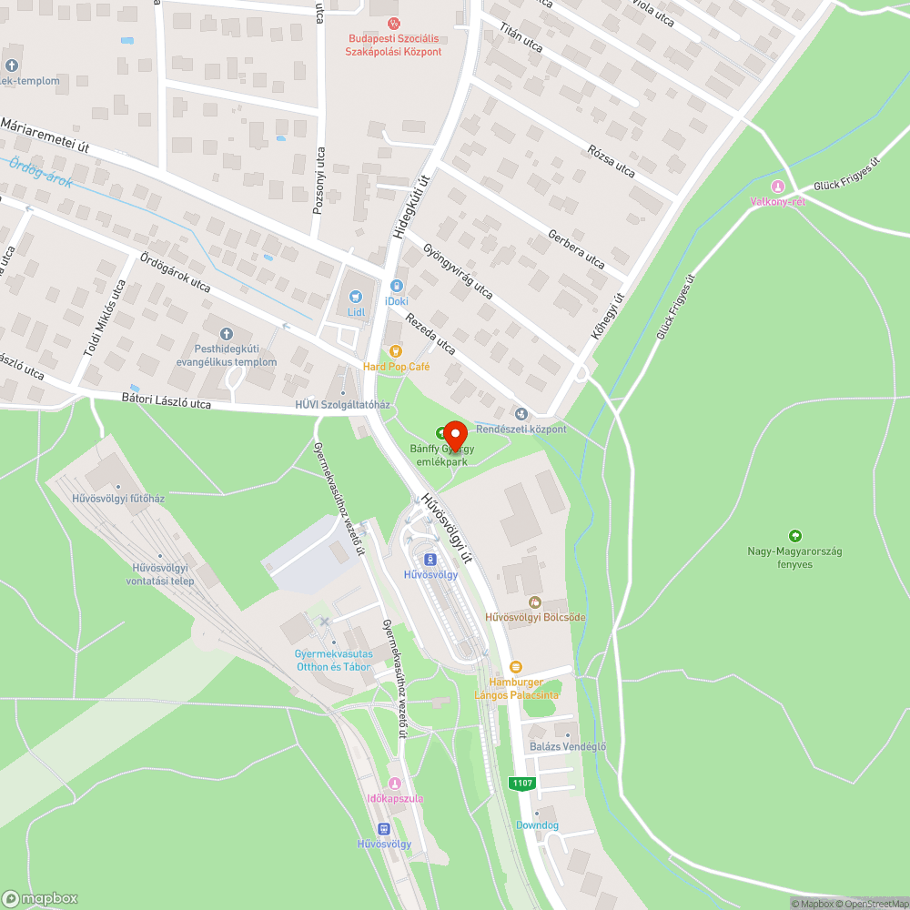 Balesetveszélyes játszótér a Hűvösvölgy végállomás mellett bejelentés helye