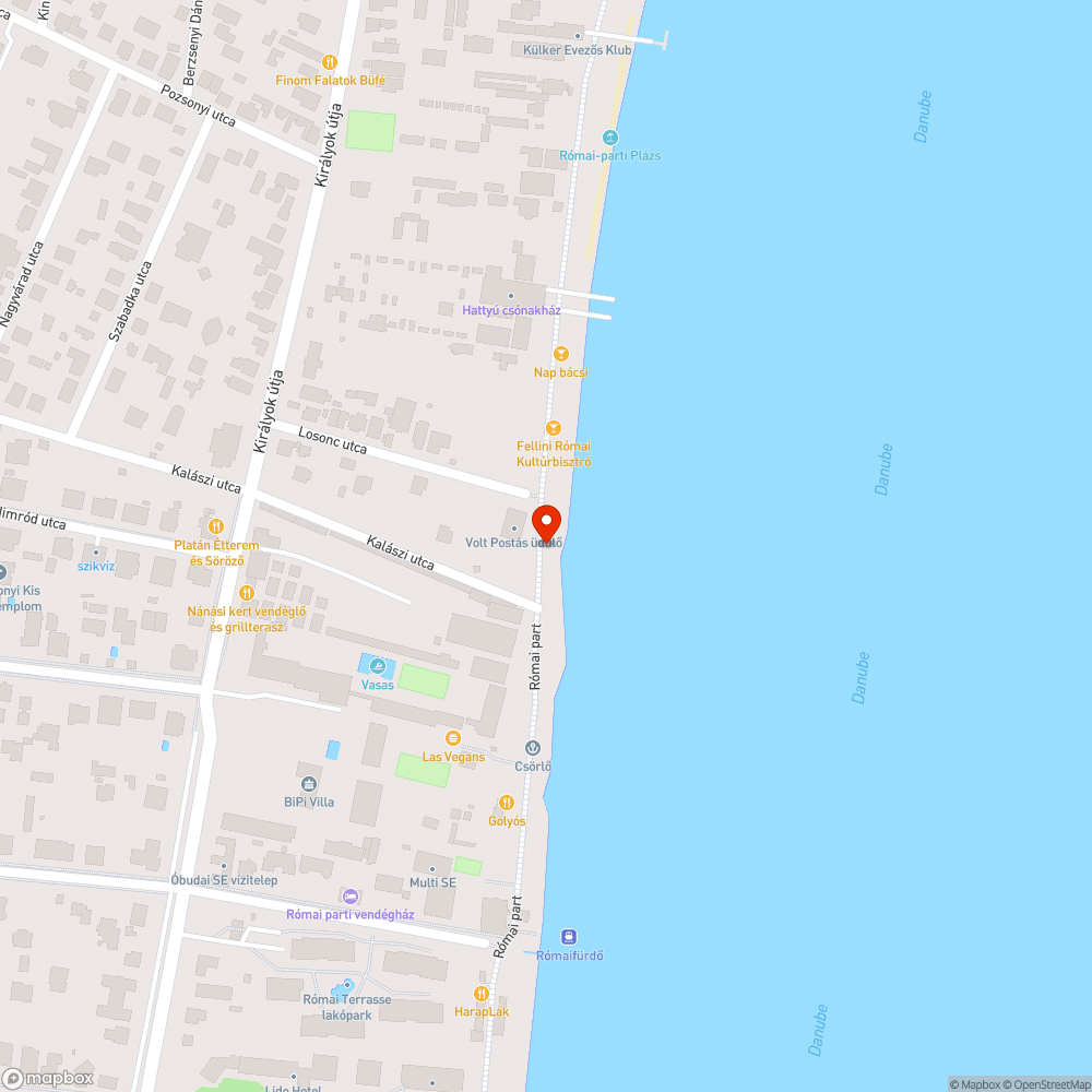 Hiányzó közvilágítás a Római-parton bejelentés helye