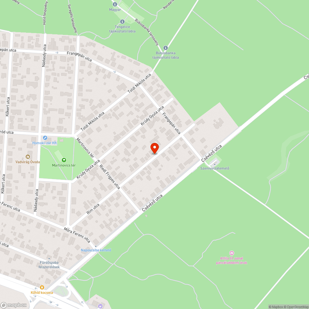 Beszakadás bejelentés helye