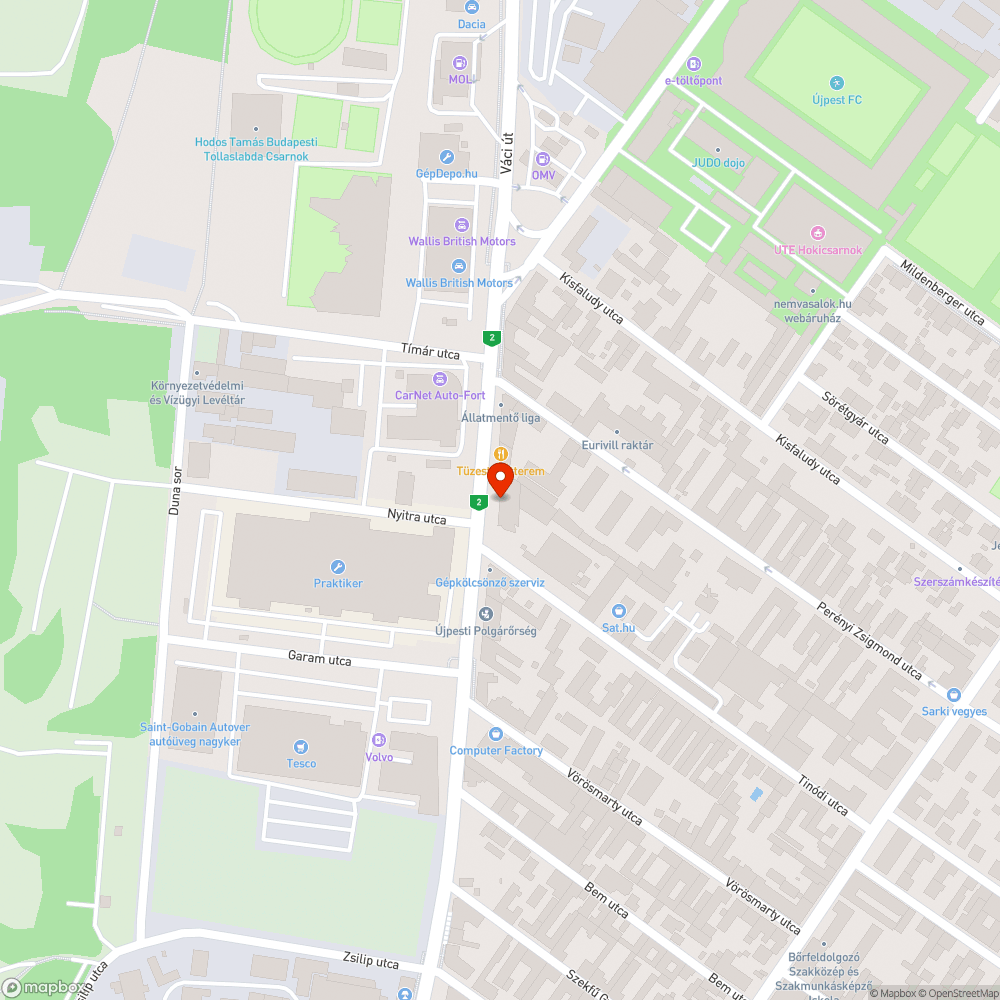 Parkolónak használt járda bejelentés helye