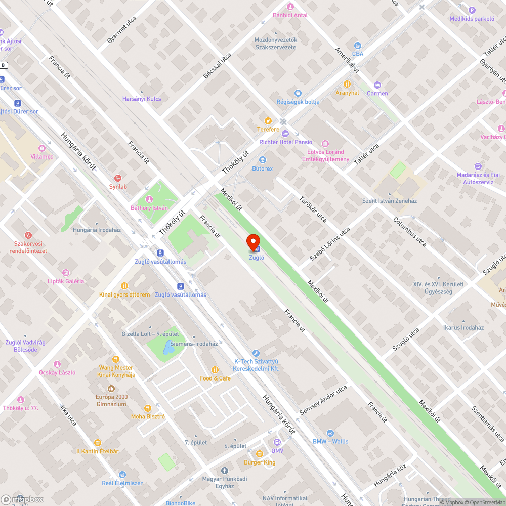 Zugló vasútállomás - építkezési hulladék bejelentés helye