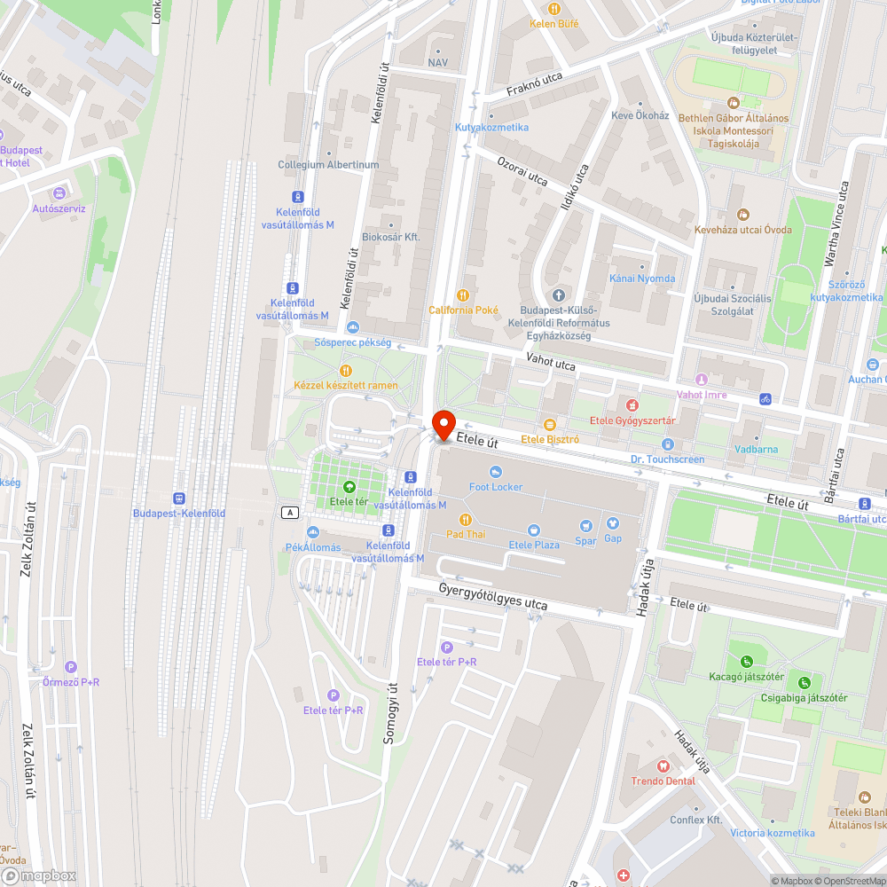 Fejmagasságban elhelyezett táblák bejelentés helye