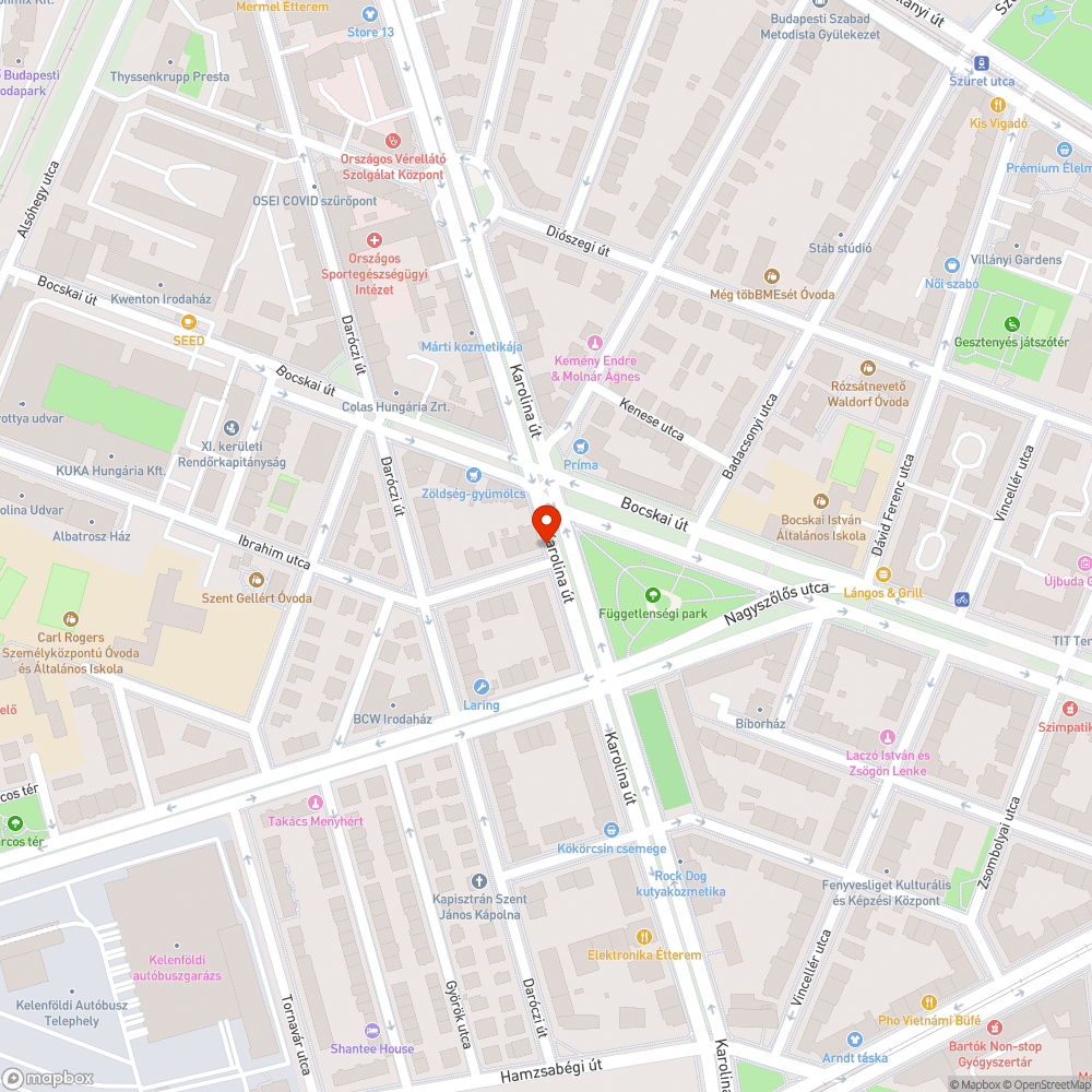 Szétporladó távközlési fedlap a Karolina úton bejelentés helye